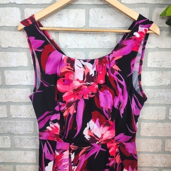 BISOU BISOU Floral Sleeveless Dress Size 12 - Picture 3 of 10